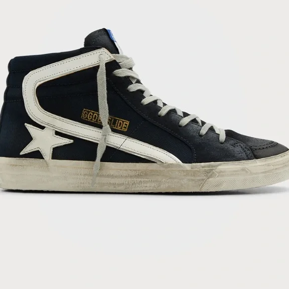 Golden Goose Shoes Golden Goose Mens Distressed Denim Leather